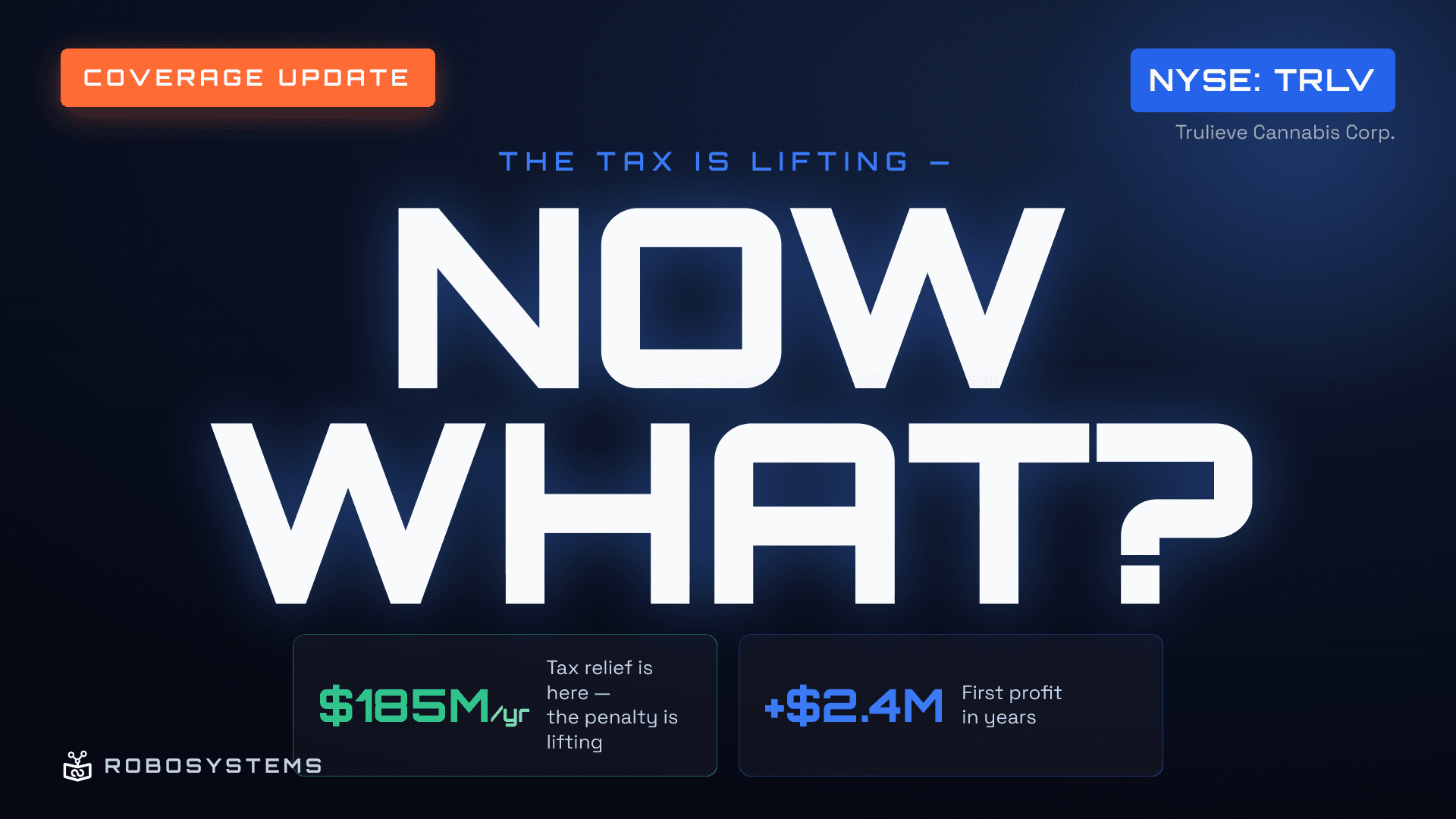 Trulieve (TRLV): A 228% Tax Rate, the NYSE, and the First Profit in Years